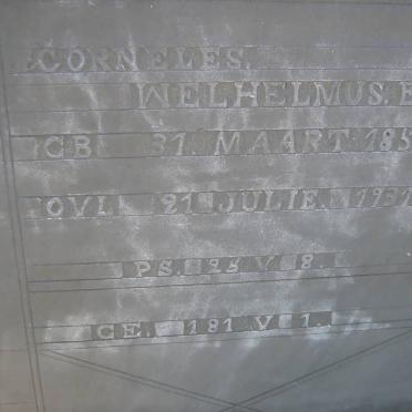 ELS Corneles Welhelmus 1859-1931