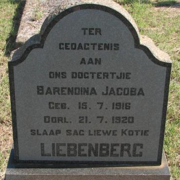 LIEBENBERG Barendina Jacoba 1916-1920