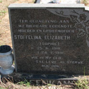 STEENKAMP Stoffelina Elizabeth 1918-1991