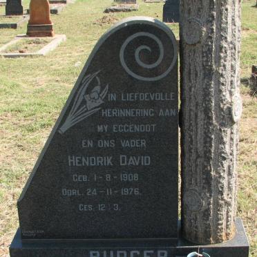 BURGER Hendrik David 1908-1976