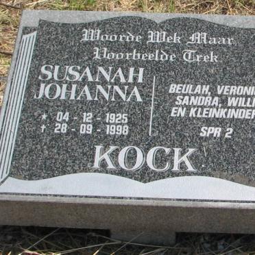 KOCK Susanah Johanna 1925-1998