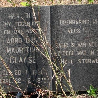 CLAASE Arnoldus Mauritius 1920-1975