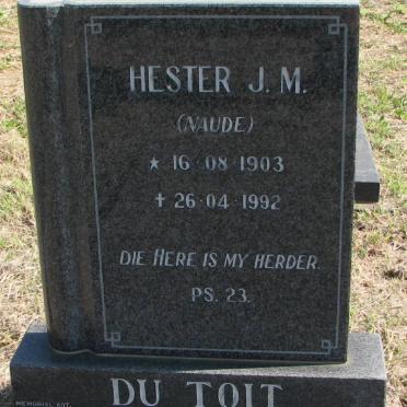 TOIT Hester J. M., du nee NAUDE 1903-1992