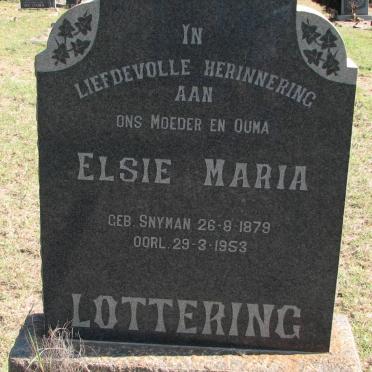 LOTTERING Elsie Maria 1879-1953