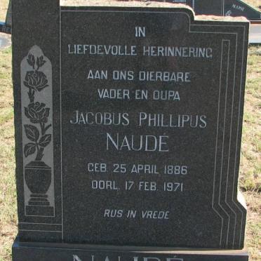 NAUDÉ Jacobus Phillipus 1886-1971