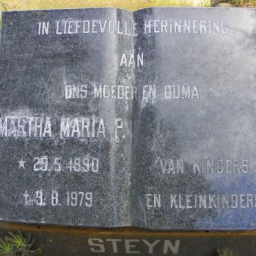 STEYN Martha Maria P. 1890-1979