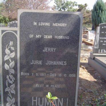 HUMAN Jerry Jurie Johannes 1917-1956