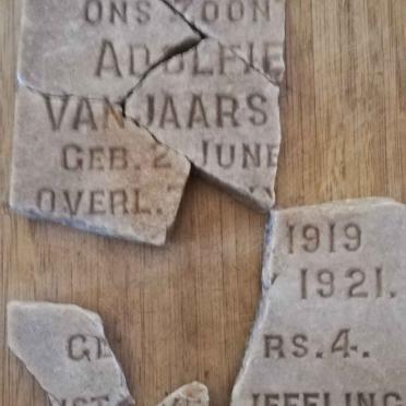 JAARSVELD Adolfie, van 1919-1921