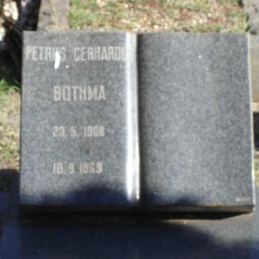 BOTHMA Petrus Gerhardus 1908-1969
