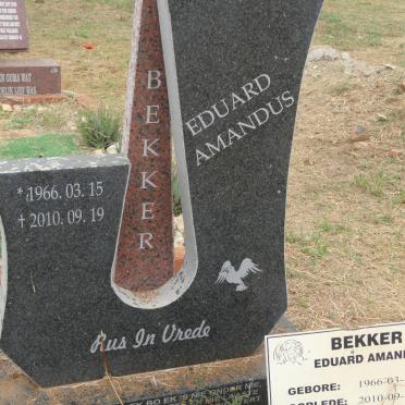 BEKKER Eduard Amandus 1966-2010