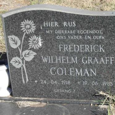 COLEMAN Frederick Wilhelm Graaff 1918-1985