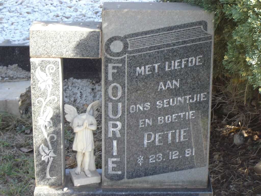 FOURIE Petie 1981-1981