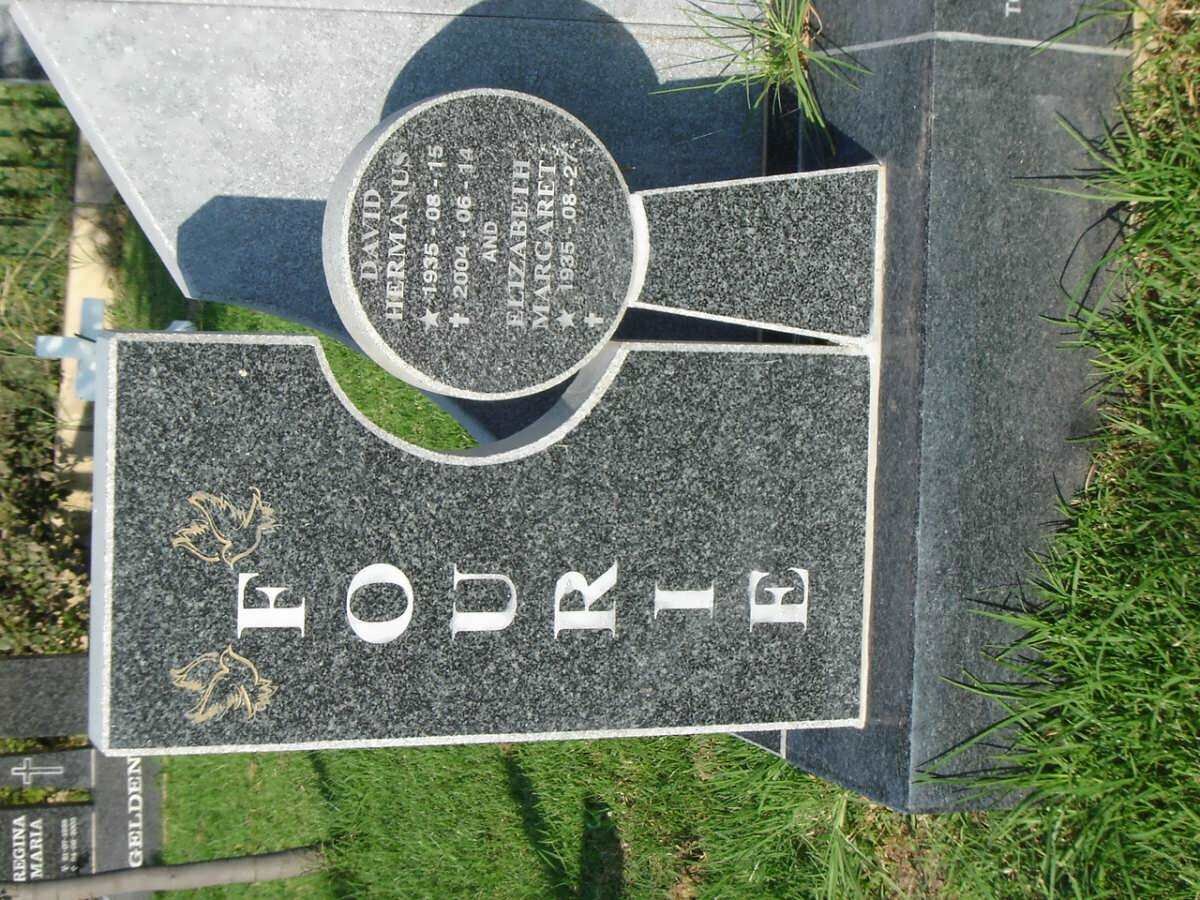FOURIE David Hermanus 1935-2004 &amp; Elizabeth Margaret 1935-