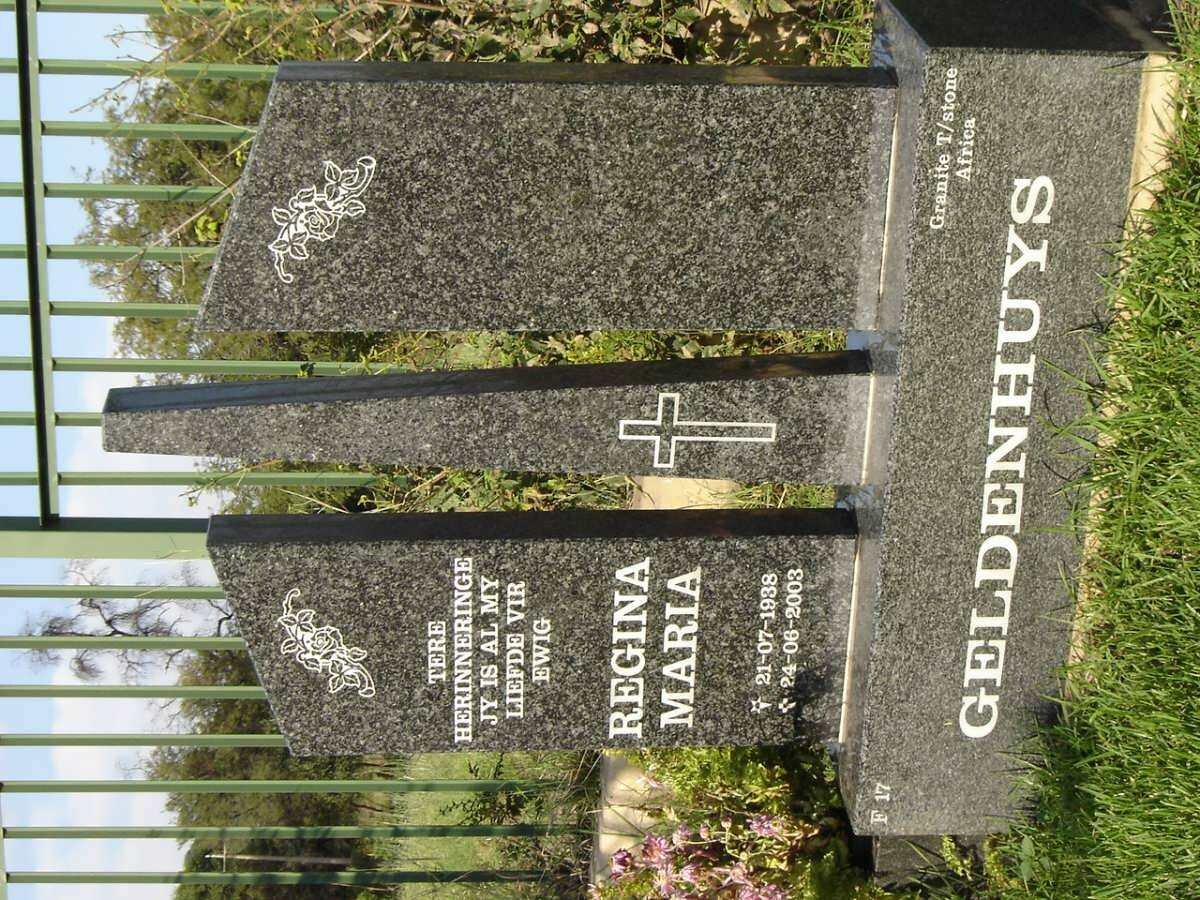 GELDENHUYS Regina Maria 1938-2003