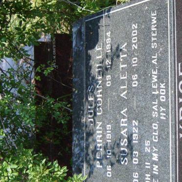 KRIGE Jules Perrin Corneille 1919-1994 &amp; Susara Aletta 1922-2002