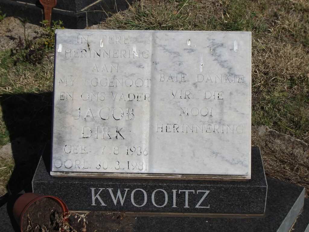 KWOOITZ Jacob Dirk 1936-1981