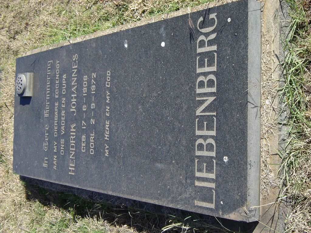 LIEBENBERG Hendrik Johannes 1908-1972