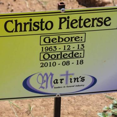 PIETERSE Christo 1963-2010