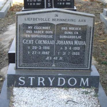 STRYDOM Gert Coenraad 1916-1992 &amp; Johanna Maria 1919-1999