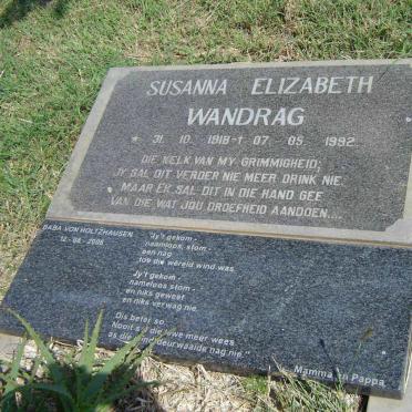 WANDRAG Susanna Elizabeth 1918-1992 :: VAN HOLTZHAUSEN Baba  2006-2006