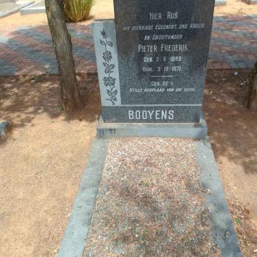 BOOYENS Pieter Frederik 1889-1971