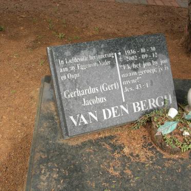 BERGH Gerhardus Jacobus, van den 1936-2002