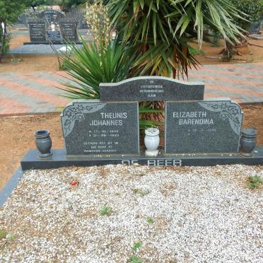 BEER Theunis Johannes, de 1935-1993 &amp; Elizabeth Barendina 1936-