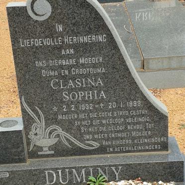 DUMINY Clasina Sophia 1932-1999