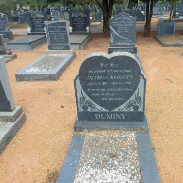 DUMINY Jacobus Johannes 1903-1958