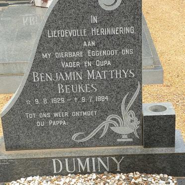 DUMINY Benjamin Matthys Beukes 1929-1984