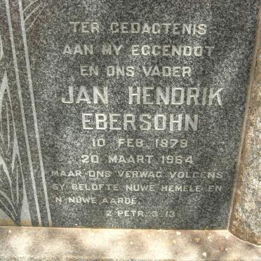 EBERSOHN Jan Hendrik 1879-1964