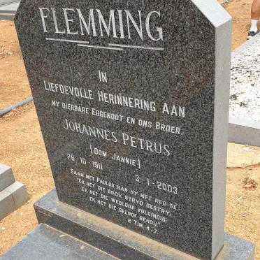 FLEMMING Johannes Petrus 1911-2003