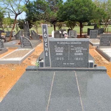 FOUCHÉ Francois Jacobus 1932-2011 &amp; Aletta Elizabeth 1930-1993