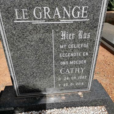 GRANGE Cathy, le 1942-2014