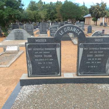 GRANGE Louis Jacobus, le 1891-1965 &amp; Hester Helena SMIT 1894-1942