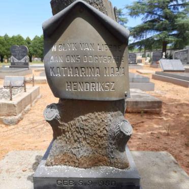 HENDRIKSZ Katharina Maria 1950-1951