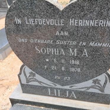 LILJA Sophia M.A. 1916-1979