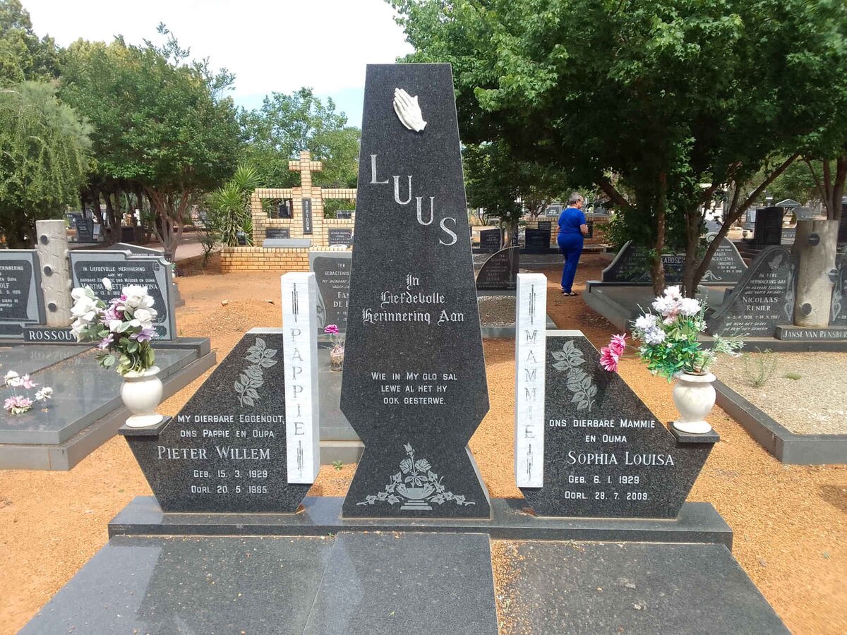 LUUS Pieter Willem 1929-1985 &amp; Sophia Louisa 1929-2009