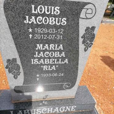 LABUSCHAGNE Louis Jacobus 1929-2012 &amp; Maria Jacoba Isabella 1933-