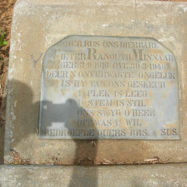 MINNAAR Pieter Ranouth 1916-1940