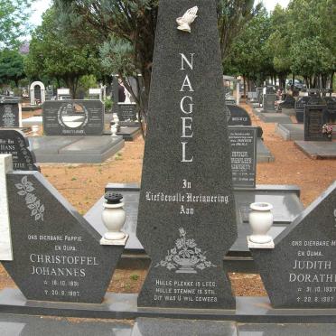 NAGEL Christoffel Johannes 1931-1997 &amp; Judith Dorathea 1937-1997