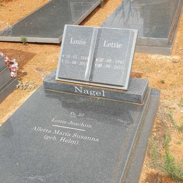 NAGEL Louis Joachim 1948-2015 &amp; Aletta Maria Susanna HELM 1945-2015