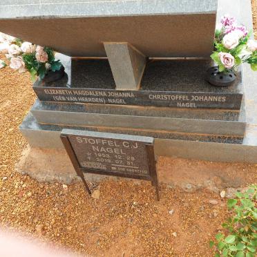 NAGEL Christoffel Johannes 1953-2019 &amp; Elizabeth Magdalena Johanna VAN HEERDEN 1955-