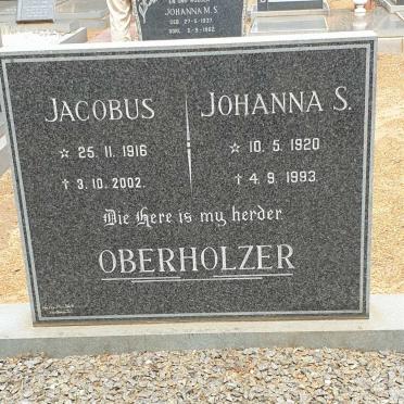 OBERHOLZER Jacobus 1916-2002 &amp; Johanna S. 1920-1993
