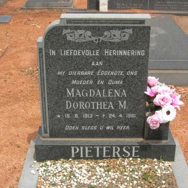 PIETERSE Magdalena Dorothea M. 1913-1981