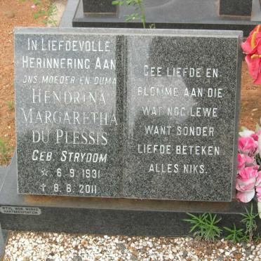 PLESSIS Hendrina Margaretha, du nee STRYDOM 1931-2011