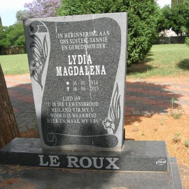 ROUX Lydia Magdalena, le 1934-2013