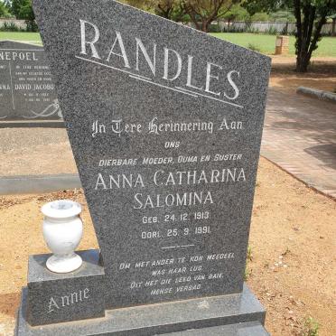 RANDLES Anna Catharina Salomina 1913-1991