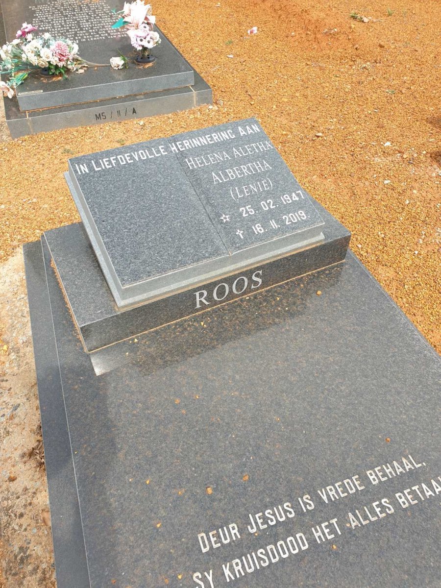 ROOS Helena Aletha Albertha 1947-2019