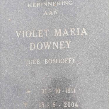 ROOS Violet Maria Downey nee BOSHOFF 1911-2004